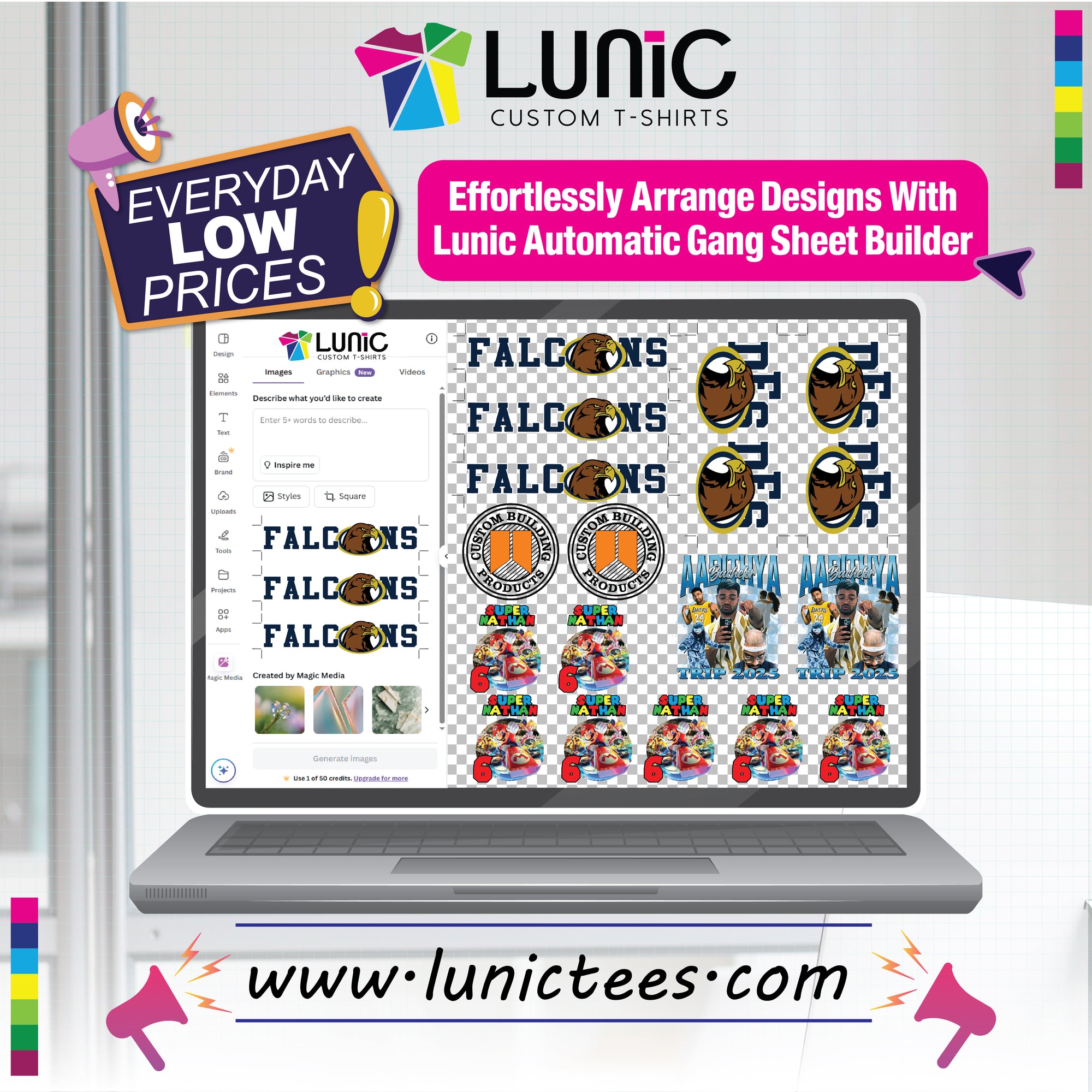 DTF Transfers by size